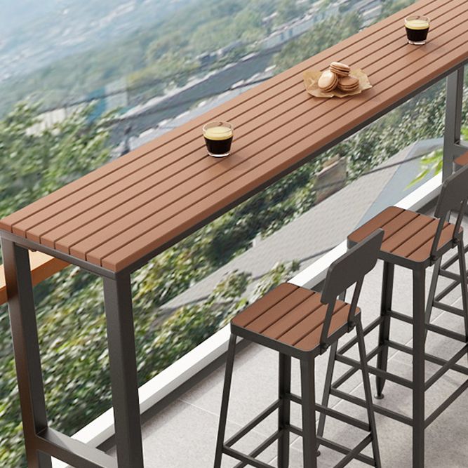 Set tavolo da bar moderno in legno di recupero da 1/2/5 pezzi per sala da pranzo