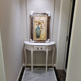 33,46 "TABELLA DI LEGNO STRASSITA TALLA TABELLA ACCENTO 1-DADER PER HALL