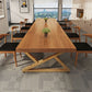Rectangle Wood Color Dining Table Pine Solid Wood Table Glam for Dining Room Clearhalo ' dining_table' 'Dining Tables & Seating' 'Dining Tables' 'furn' 'furn_dining_table' 'Furniture' 'furniture_dining_table' 'Kitchen & Dining Furniture' 'kitchen&dining_furn' 'kitchen' 'kitchen_dining_table' 1200x1200_f92c4edf-0bab-42a8-89da-990bffa75bb5