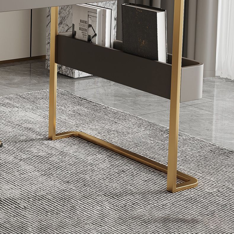 Rectangular Shaped Office Laptop Table Reversible Grey Writing Desk with 2 Drawers Clearhalo 'furn' 'furn_office_desk' 'Furniture' 'Office Desks' 'Office Furniture' 'office_desk' 1200x1200_f92d4647-5df5-4b73-81ce-ab9688f03f67