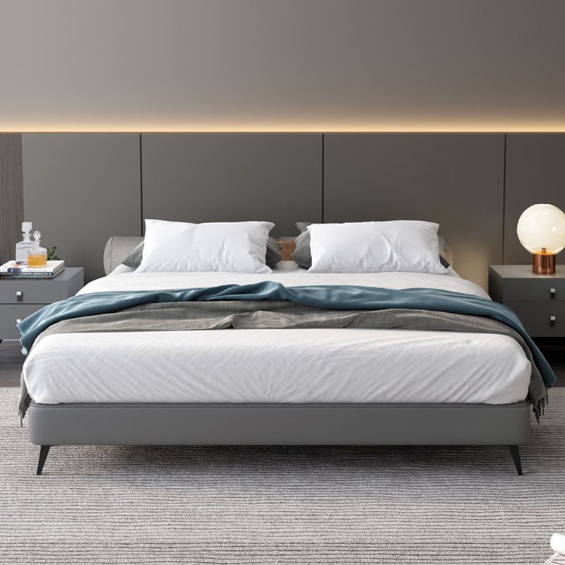 Modern Bed Frame Mattress Included Standard Bed with Custom Gold Legs Clearhalo 'Bedroom Furniture' 'Beds' 'furn' 'furn_beds' 'Furniture' 1200x1200_f92dbd57-0941-4c09-a39f-5c63b8217608