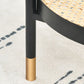 Table basse moderne en verre transparent avec rangement, ensemble de Table à cocktail ronde à 4 pieds