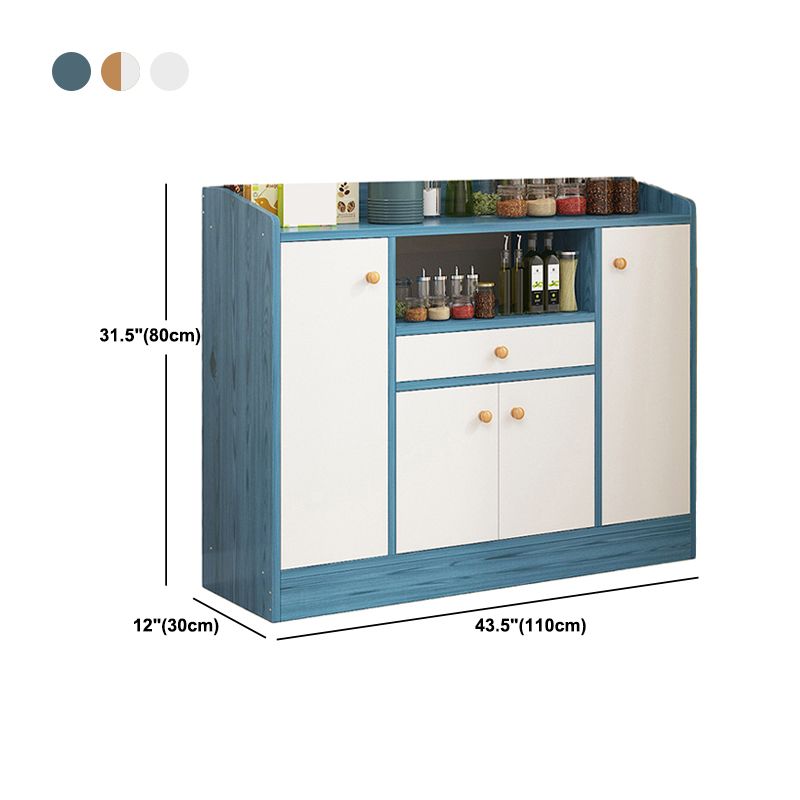 Armoire latérale moderne rectangle armoire de rangement en bois avec tiroir