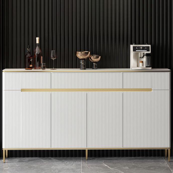 Glam Sideboard Table Stone Sideboard Cabinet with Doors for Kitchen Clearhalo 'buffet_sideboard' 'Buffets & Sideboards' 'furn' 'furn_buffet_sideboard' 'Furniture' 'Kitchen & Dining Furniture' 1200x1200_f93108d4-2046-449d-b85a-1f49afacb253