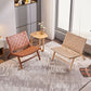 25.59" L x 31.88" W x 25.98" H Brown/Nautral Woven Accent Chair Solid Wood Lounge Chair Clearhalo 'Accent Chairs' 'accent_chairs' 'Chairs & Seating' 'furn' 'furn_accent_chairs' 'Furniture' 'furniture_accent_chairs' 'Living Room Furniture' 1200x1200_f932d53c-6c3e-4d48-8557-caa07681577d