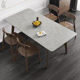 Contemporary Sintered Stone Top Standard Dining Set Rectangle Gray Dining Set for Kitchen Clearhalo 'Dining Room Sets' 'Dining Tables & Seating' 'dining_room_set' 'furn' 'furn_dining_room_set' 'Furniture' 'furniture_dining_room_set' 'Kitchen & Dining Furniture' 'kitchen&dining_furn' 'kitchen' 1200x1200_f9344ebd-0dbd-47bc-9e93-7047702ec0d5