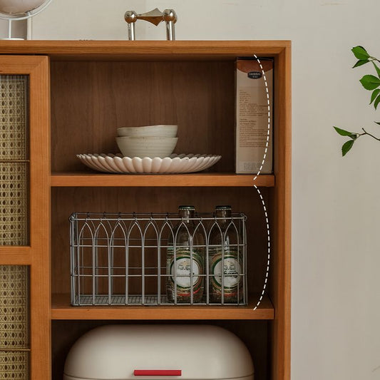 Server da pranzo moderno per scaffalature regolabili in legno in legno per soggiorno