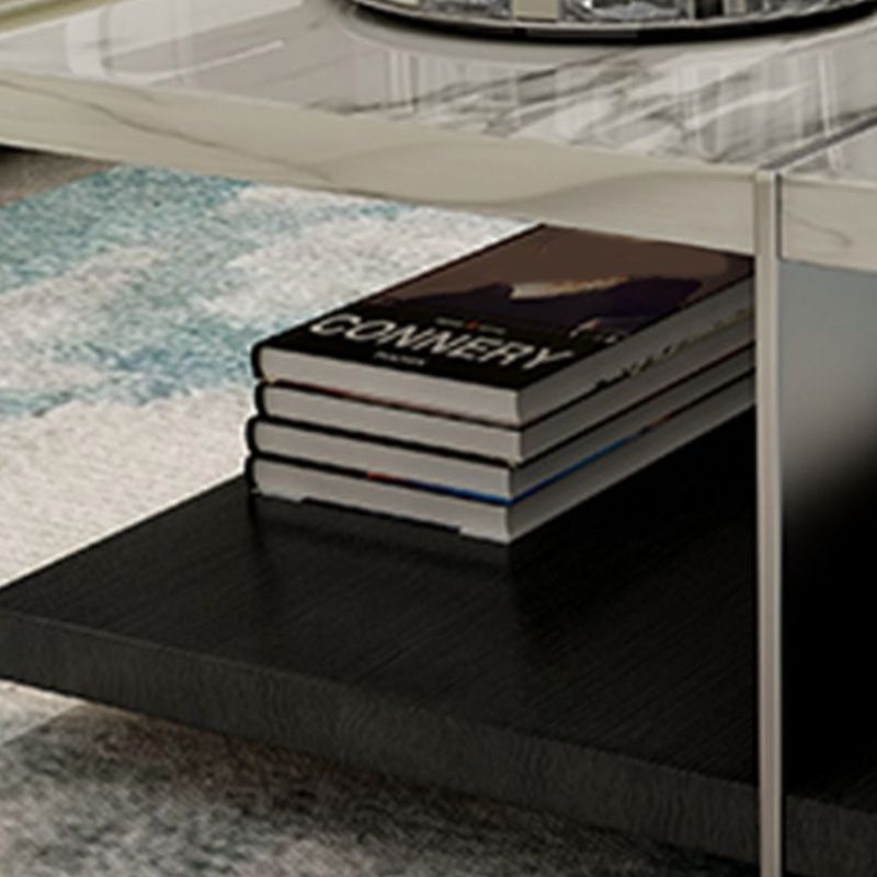 Slate Contemporary Bedroom Pedestal Coffee Table with Storage Shelf Clearhalo 'Coffee & Accent Tables' 'Coffee Tables' 'coffee_tables' 'furn' 'furn_coffee_tables' 'Furniture' 'Living Room Furniture' 1200x1200_f9386f0c-b312-49a4-b6c0-271fac5c3bf2