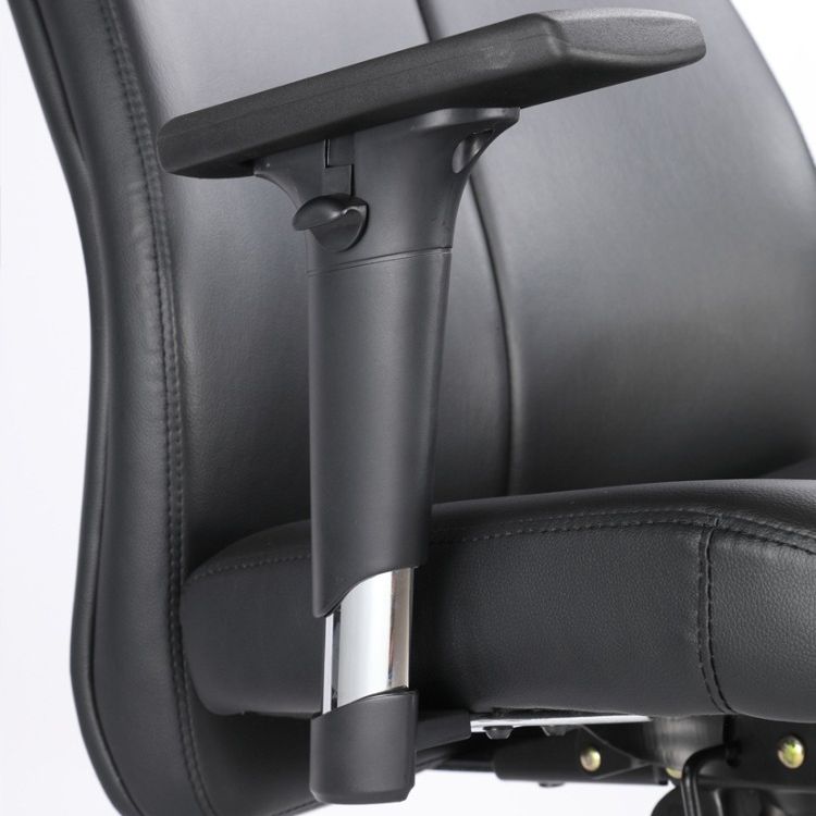 Contemporary Office Chair Wheels Leather High Back Black Executive Chair Clearhalo 'furn' 'furn_office_chair' 'Furniture' 'Office Chairs' 'Office Furniture' 'office_chair' 1200x1200_f938748c-041e-45cb-bcf1-4e784c96f2b5