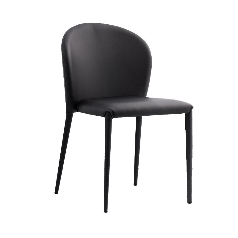 Minimalist Style Armless Solid Back Side Chairs Leather Dining Chairs for Home Clearhalo ' kitchen&dining_furn' 'Dining Chairs' 'Dining Tables & Seating' 'dining_chair' 'furn' 'furn_dining_chair' 'Furniture' 'furniture_dining_chair' 'Kitchen & Dining Furniture' 'kitchen' 1200x1200_f93947ea-724d-48a6-9c4b-f8597f817486