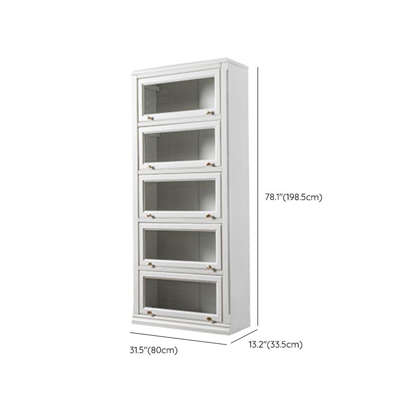 White Standard Bookcase Contemporary Wooden Bookshelf with Shelves Clearhalo 'Bookcases' 'furn' 'furn_bookcases' 'Furniture' 'Office Furniture' 1200x1200_f93978d4-b327-4681-b67d-9a48f889f0d2