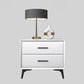 Table nause de nuit de rangement de 20 "H 2 titres moderne avec des jambes avec les jambes