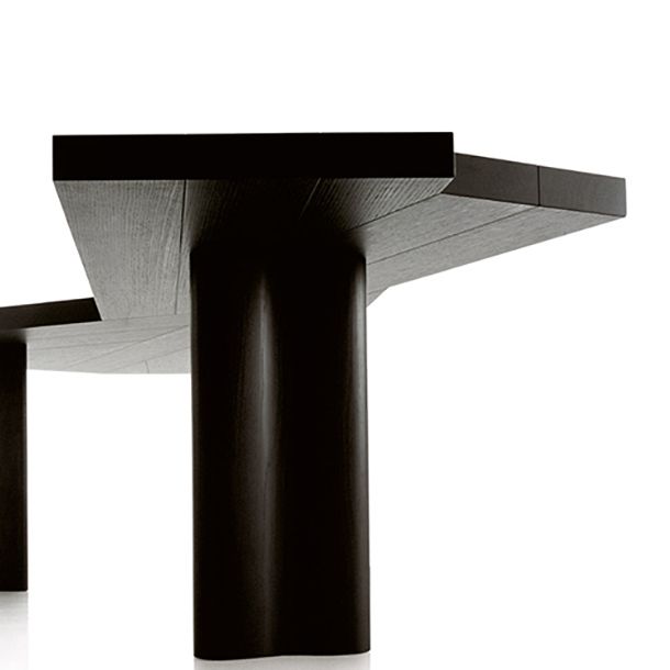 Escritorio de escritura de diseño industrial simple escritorio de madera maciza negro