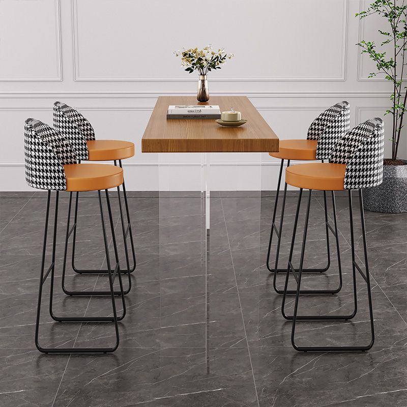 Rectangle Pub Dining Set 1/2/3/5/7 Pieces Solid Wood Counter Table with Upholstered Stools Clearhalo 'Bar Furniture' 'furn' 'furn_home_bar_bar_sets' 'Furniture' 'Home Bars & Bar Sets' 'home_bar_bar_sets' 'Kitchen & Dining Furniture' 1200x1200_f93c0ebf-6fde-4cb7-bdf0-92c79c5309e7
