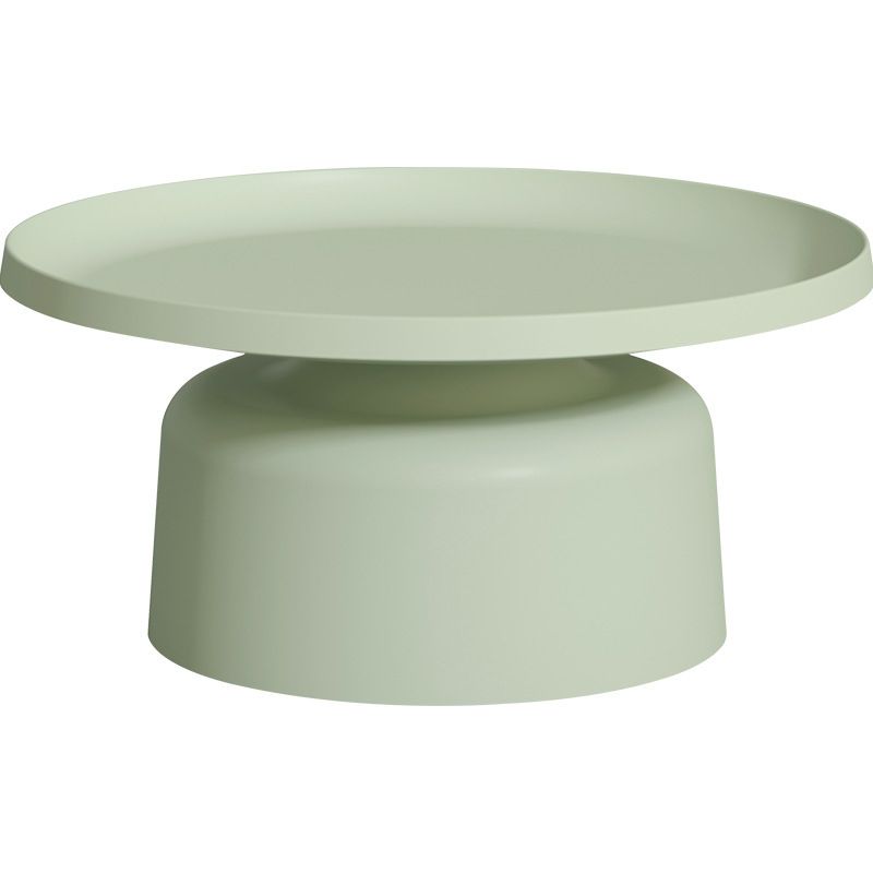 ラウンドトレイトップコーヒーテーブルメタルペデスタル1シングルカクテルテーブル