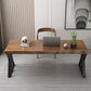 Industrial Solid Wood Office Desk 27,6-inch brede schrijfbureau met ijzeren benen