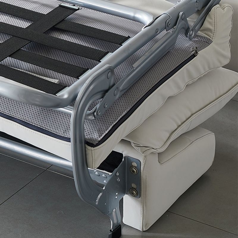 Scandinavian Stain-resistant Sofa Bed Faux Leather Sleeper Sofa