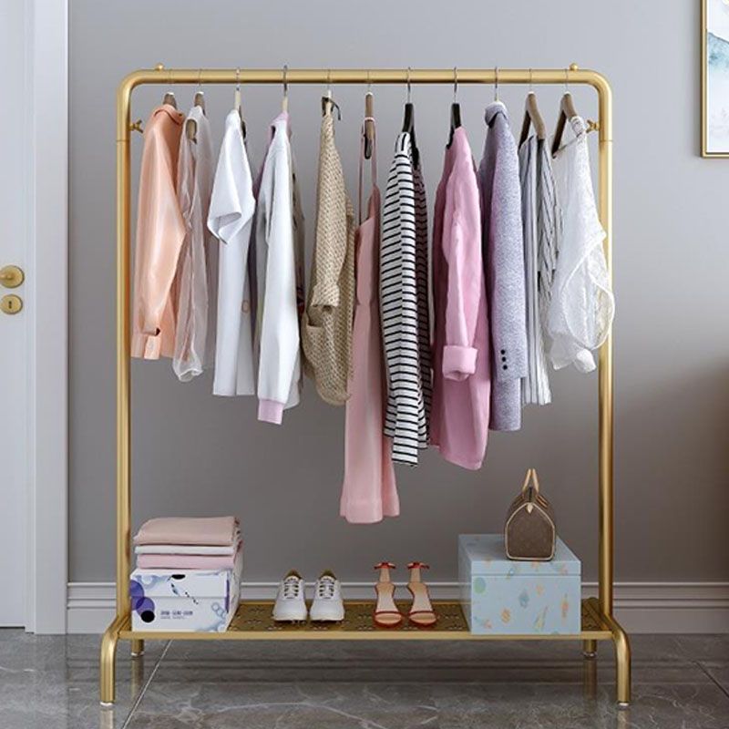 Estante de pelaje de estilo industrial estante de pelaje de pie metálico con estantes