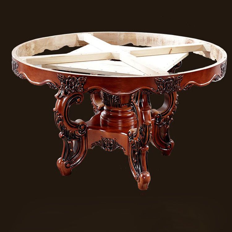 Faux Marble Dining Table Traditional Round Dinette Table with Turntable Clearhalo 'Dining Tables & Seating' 'Dining Tables' 'dining_table' 'furn' 'furn_dining_table' 'Furniture' 'Kitchen & Dining Furniture' 1200x1200_f93faca5-f6ab-4d80-84b9-af9e3dc04c3d