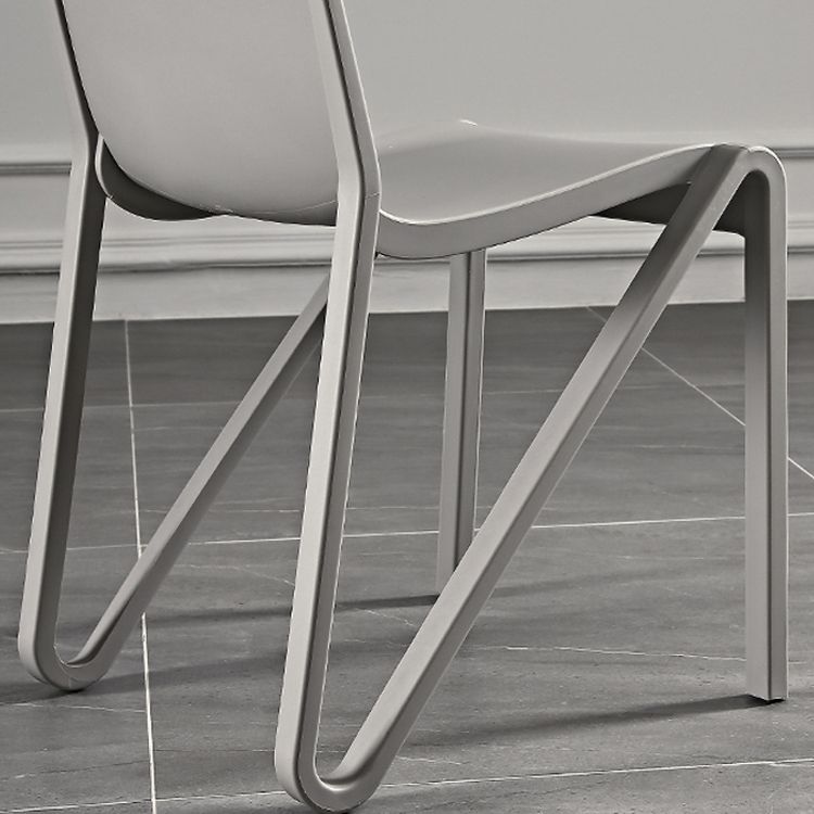 Modern Stackable Square Dining Chair Acrylic Dining Armless Chair for Kitchen Clearhalo ' kitchen&dining_furn' 'Dining Chairs' 'Dining Tables & Seating' 'dining_chair' 'furn' 'furn_dining_chair' 'Furniture' 'furniture_dining_chair' 'Kitchen & Dining Furniture' 'kitchen' 1200x1200_f9404b83-010d-45f4-9e2a-5a14eb0f0723