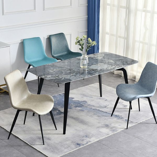Contemporary Style Chair Dining Armless Chair with Metal Legs for Kitchen Clearhalo ' kitchen&dining_furn' 'Dining Chairs' 'Dining Tables & Seating' 'dining_chair' 'furn' 'furn_dining_chair' 'Furniture' 'furniture_dining_chair' 'Kitchen & Dining Furniture' 'kitchen' 1200x1200_f9445ff1-d8f5-4cb8-aedb-00e11a723409