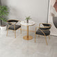 Dining Room Glam Chair Gold Legs Velvet Arm Chair with Upholstered