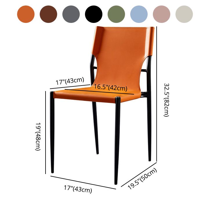 Leather Upholstered Dining Armless Chairs Dining Side Chairs with Metal Legs Clearhalo ' kitchen&dining_furn' 'Dining Chairs' 'Dining Tables & Seating' 'dining_chair' 'furn' 'furn_dining_chair' 'Furniture' 'furniture_dining_chair' 'Kitchen & Dining Furniture' 'kitchen' 1200x1200_f9467d4c-a043-4bdc-a2e5-521ea8b0ccec