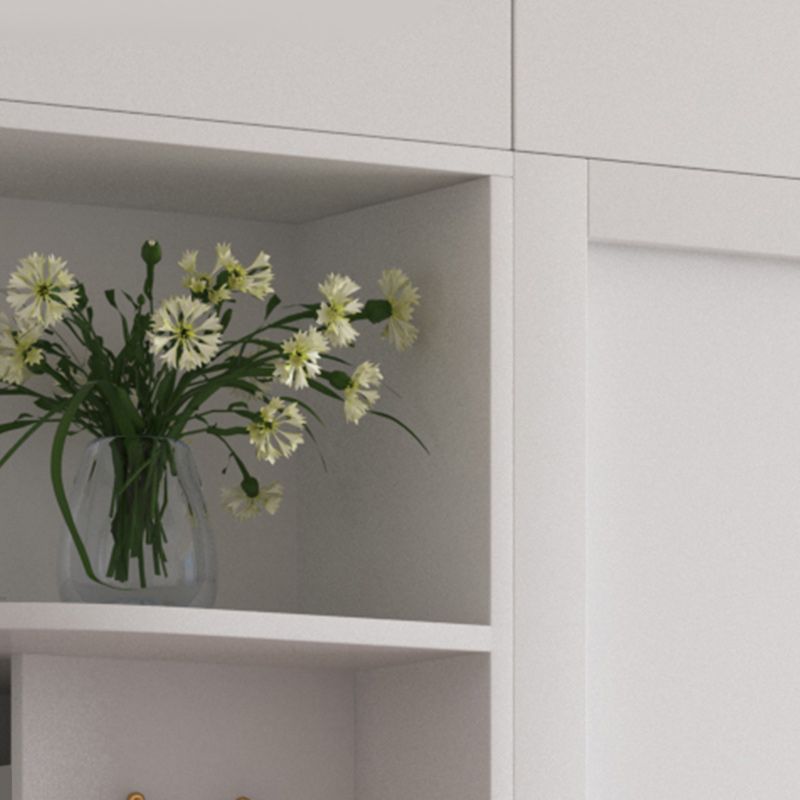 Wit gemanipuleerde houten garderobe armoire moderne schuifdeur garderobe