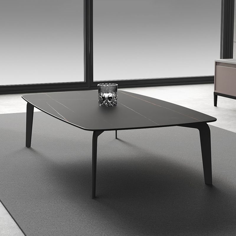 Rectangular Slate 4 Legs Coffee Table 16.5" High Stone 1 Single Cocktail Table Clearhalo 'Coffee & Accent Tables' 'Coffee Tables' 'coffee_tables' 'furn' 'furn_coffee_tables' 'Furniture' 'Living Room Furniture' 1200x1200_f949b267-9924-4e54-ae1e-225c3613e3ef