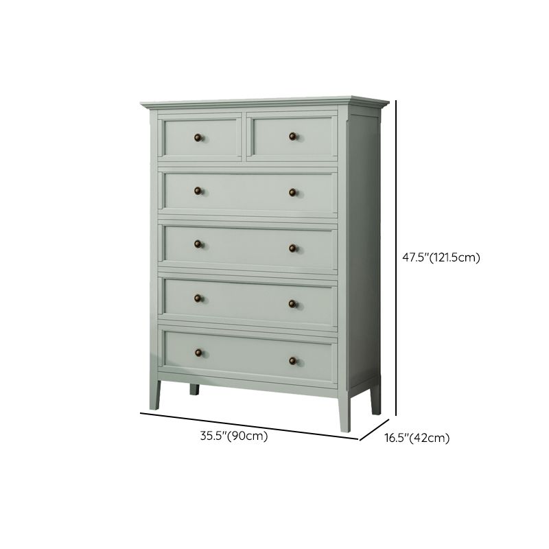 Cofre de almacenamiento de madera escandinava verde con cajones de cierre suave para el hogar