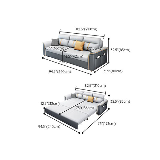 31 "Wコンテンポラリーソファベッドクッションバックスリーパーソファストレージ付き