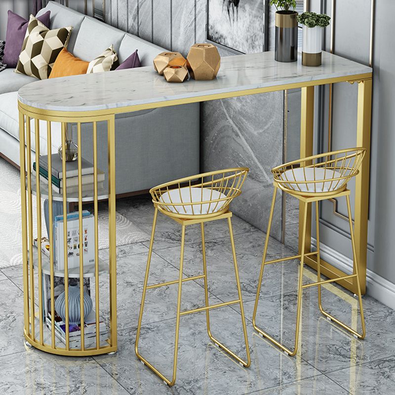 Tavolo da bar in stile glam in finta tavolo da pranzo a doppio piedistallo per soggiorno per soggiorno