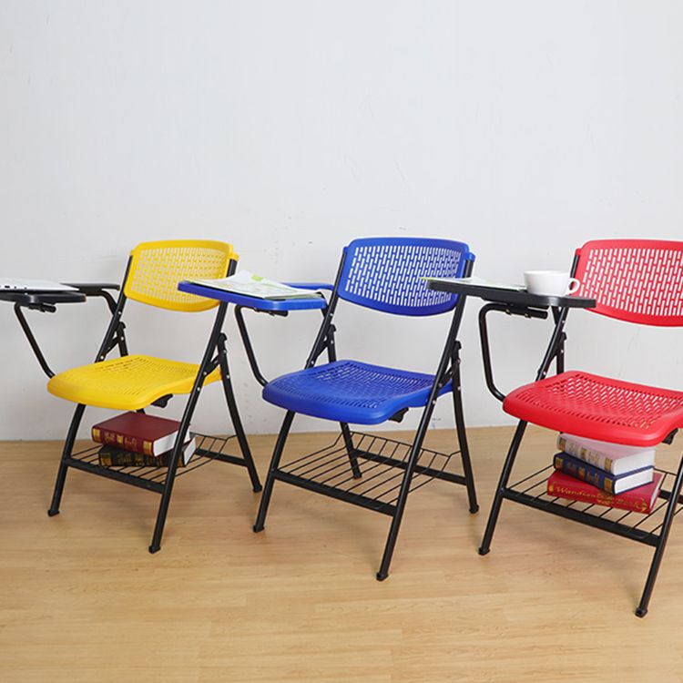 Moderne stalen frame conferentie stoel zonder arm plastic rug en stoelstoel