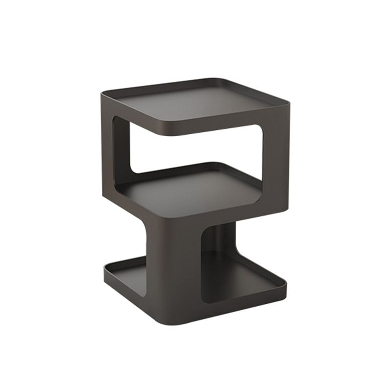 Ultra-Modern Side End Snack Table with Metal Shelves Bedroom Side Table Clearhalo 'Coffee & Accent Tables' 'End & Side Tables' 'end_side_tables' 'furn' 'furn_end_side_tables' 'Furniture' 'Living Room Furniture' 1200x1200_f94c3326-dc23-41c5-8a0b-8bef99794d99