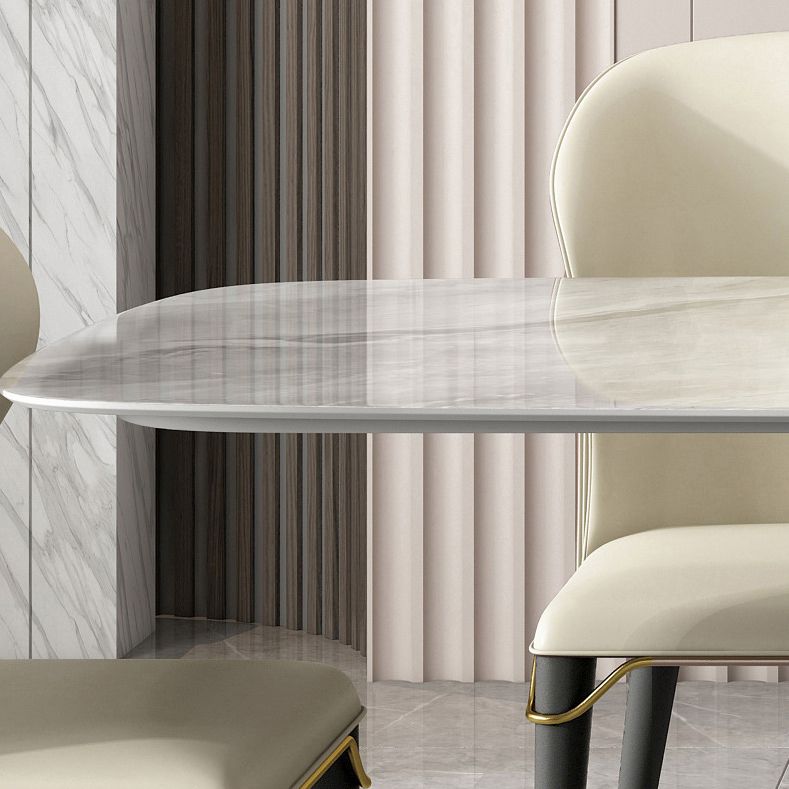 Nordic Sintered Stone Top Dining Set Rectangle 1/2/5/6 Pieces Dining Room Table Set Clearhalo 'Dining Room Sets' 'Dining Tables & Seating' 'dining_room_set' 'furn' 'furn_dining_room_set' 'Furniture' 'furniture_dining_room_set' 'Kitchen & Dining Furniture' 1200x1200_f94ef4d5-bff2-4aaf-a3a7-dc65ca4944a9