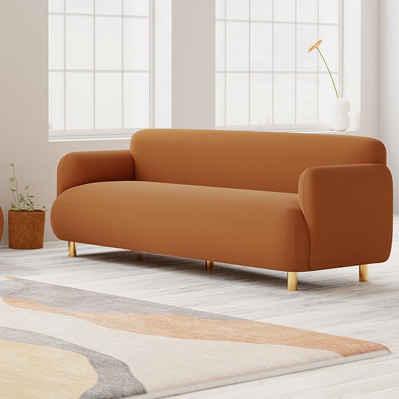 Sofá de cuero falso 27.55 "H Sofá de brazo empotrado para sala de estar