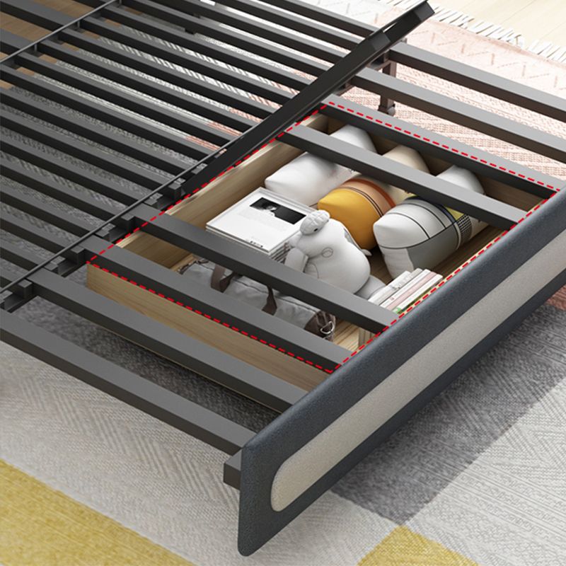 Divano in pelle in finto grigio letto 33.46 "divano a braccio quadrato largo