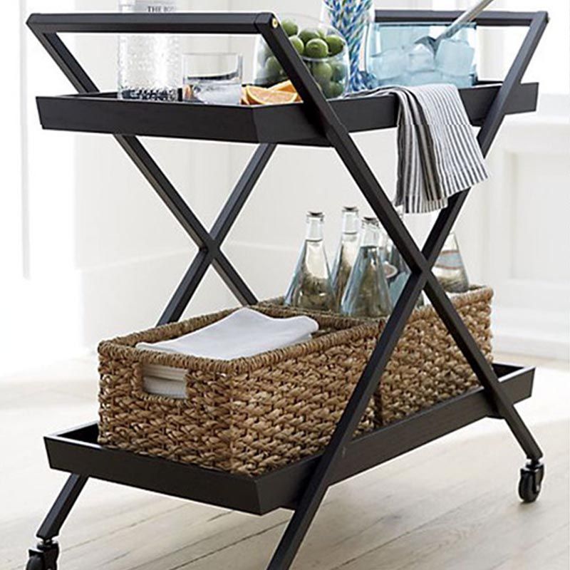 27.56 "H ROLLING TABLE DE PREP moderne Table de préparation rectangulaire en bois pour usage domestique