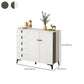 Modern White Wood Storage Chest with Soft-Close Drawers for Home