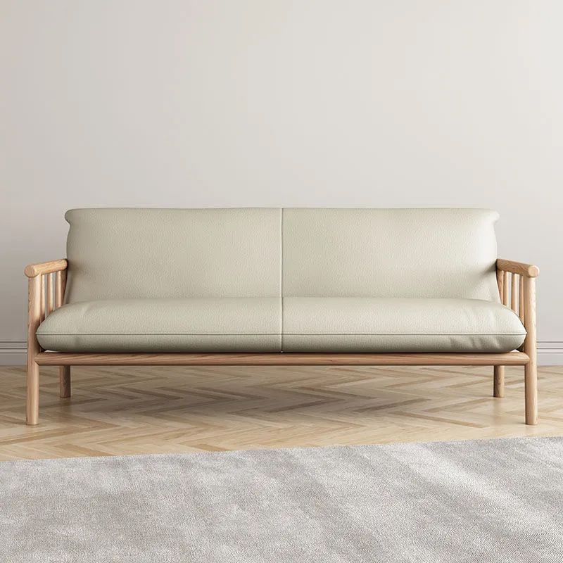 フェイクレザーソファ28.74 "d x 30.31" hリビングルーム用の正方形のアームソファ