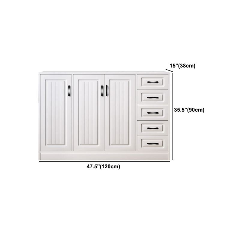 Modern Rectangle White Manufactured Wood Water Resistant Chest