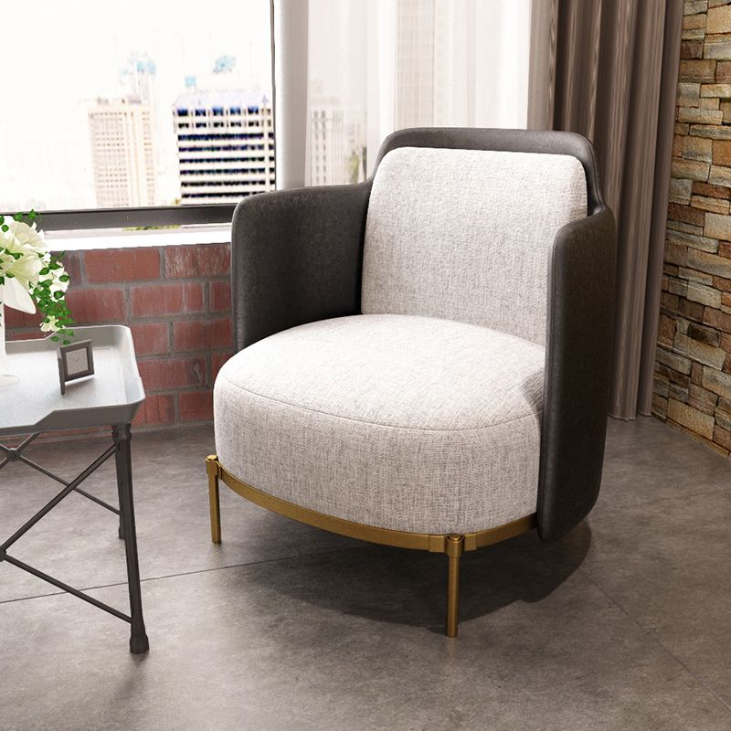 Upholstered Accent Armchair 4 Legs Sewn Pillow Back Accent Chair Clearhalo 'Accent Chairs' 'accent_chairs' 'Chairs & Seating' 'furn' 'furn_accent_chairs' 'Furniture' 'Living Room Furniture' 1200x1200_f95553d0-debf-4272-98fe-02983eb11cf8