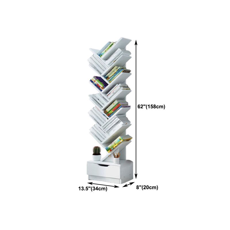 7.87"W Bookshelf Closed Back Contemporary Style Bookcase for Office Home Clearhalo 'Bookcases' 'furn' 'furn_bookcases' 'Furniture' 'Office Furniture' 1200x1200_f9565617-0f95-4193-a9ab-34eddcc27f11