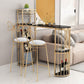 Glam Wine Rack Pub Height Dining Table Double Pedestal Cafe and Break-room Bar Table Clearhalo 'Bar Furniture' 'Bar Tables' 'bar_tables' 'furn' 'furn_bar_tables' 'Furniture' 'furniture_bar_tables' 'Kitchen & Dining Furniture' 1200x1200_f9583993-120b-430f-a9c9-cf5796fd3d7c