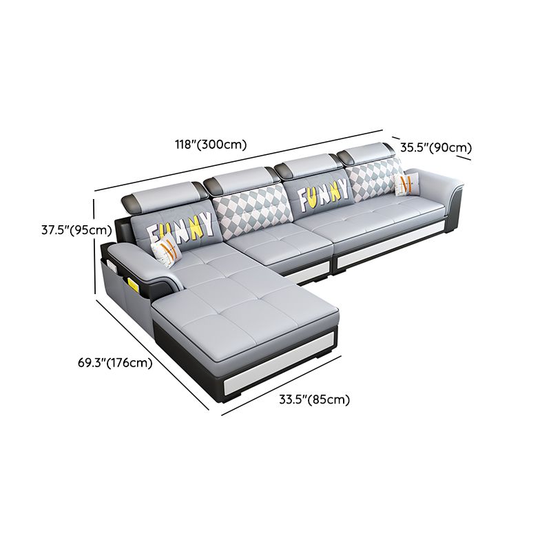 Canapés sectionnels scandinaves en faux cuir