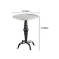 Pedestal Round Side End Table Rustic Distressed Side End Table