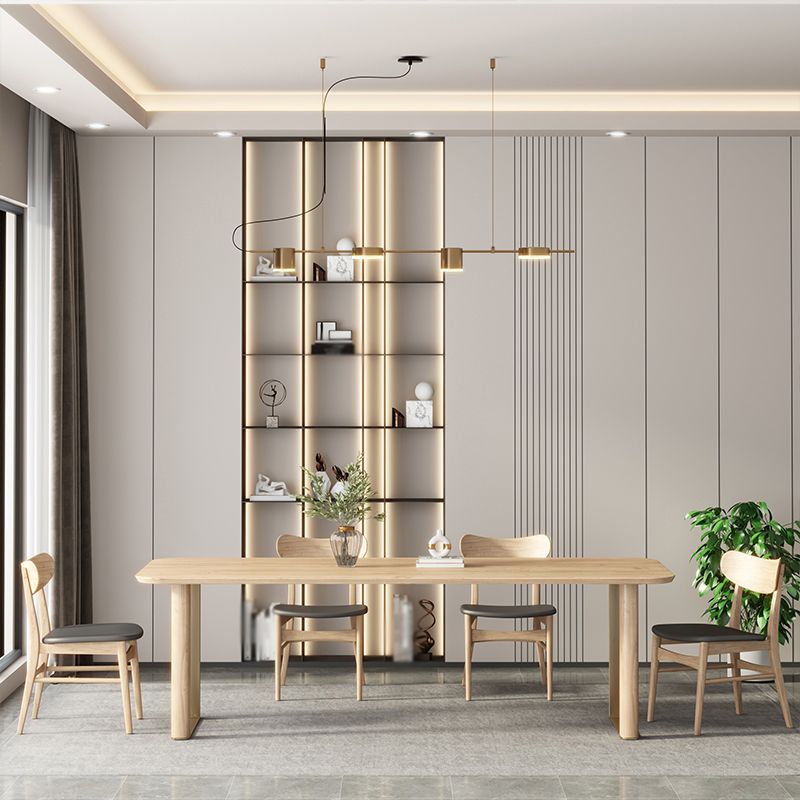 Modern Solid Wood Dining Table Set 1/4/5/7 Pieces Dining Set for Home Use Clearhalo 'Dining Room Sets' 'Dining Tables & Seating' 'dining_room_set' 'furn' 'furn_dining_room_set' 'Furniture' 'furniture_dining_room_set' 'Kitchen & Dining Furniture' 1200x1200_f95c74d2-1367-4247-989a-55f3799578a0