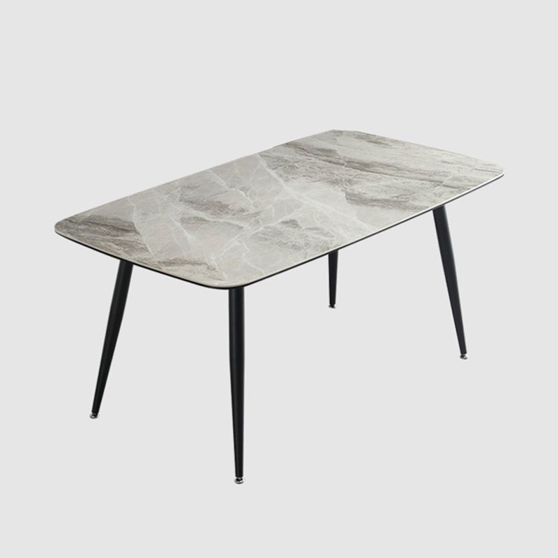 Rectangle 4-foot Dinner Table Modern Style Stone Dining Room Collection for Home Clearhalo 'Dining Tables & Seating' 'Dining Tables' 'dining_table' 'furn' 'furn_dining_table' 'Furniture' 'furniture_dining_table' 'Kitchen & Dining Furniture' 'kitchen' 'kitchen_dining_table' 1200x1200_f95dffd0-07d8-461e-b196-5ef28f3e11fd