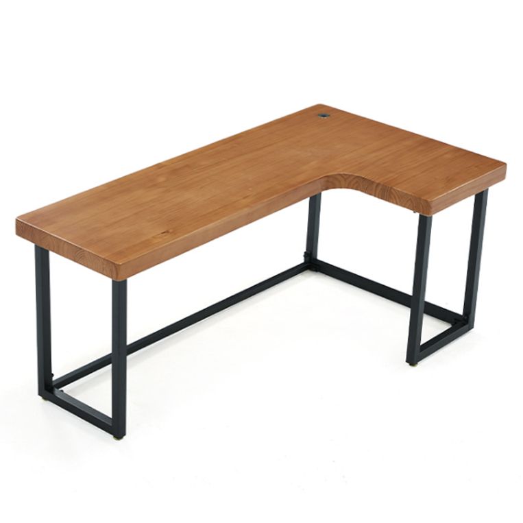 Solid Wood Home Writing Table Industrial L-Shape Fixed Working Table Clearhalo 'furn' 'furn_office_desk' 'Furniture' 'Office Desks' 'Office Furniture' 'office_desk' 1200x1200_f95f25fd-6c7f-4179-8bc0-28942ec8f3f3