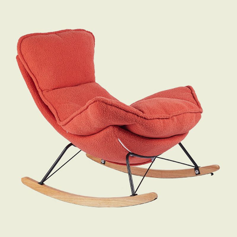 Chaise à bascule contemporaine tissu rembourré de chaise d'aile tufted back chaise à bascule bébé